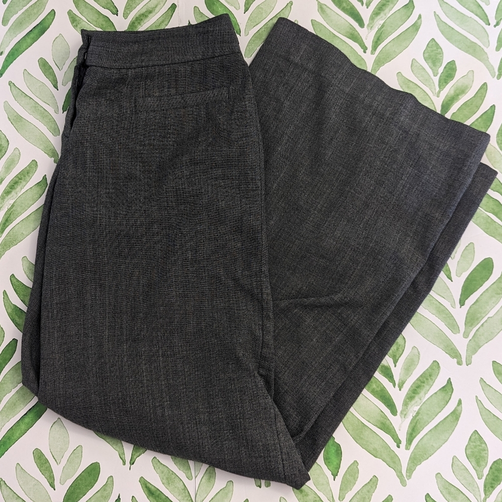 Express Herringbone Pattern Wide Leg Dress Pants